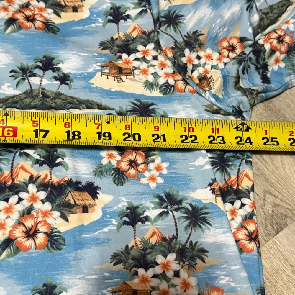 Chaps‎ Hawaiian Shirt Stretch Super Soft Everyday Performance Men's XL